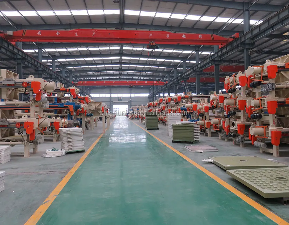 China famous wastewater dewatering hydraulic chamber filter press