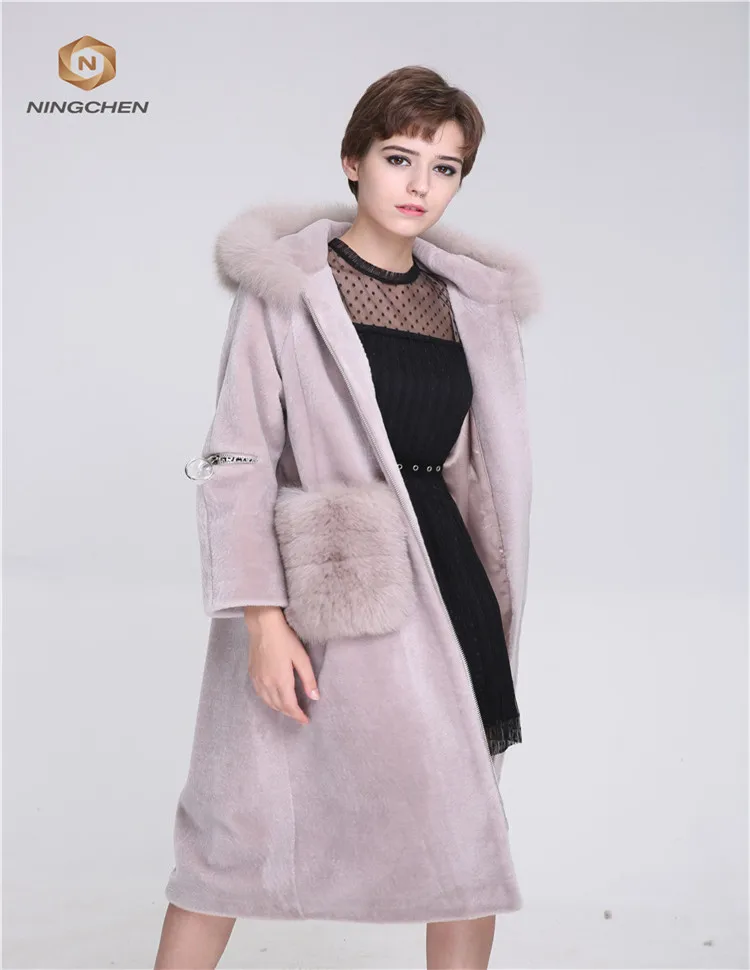 100% real natural fox fur Vest sleeveless long coat women genuine fox fur vest winter 100% real natural fox fur Vest