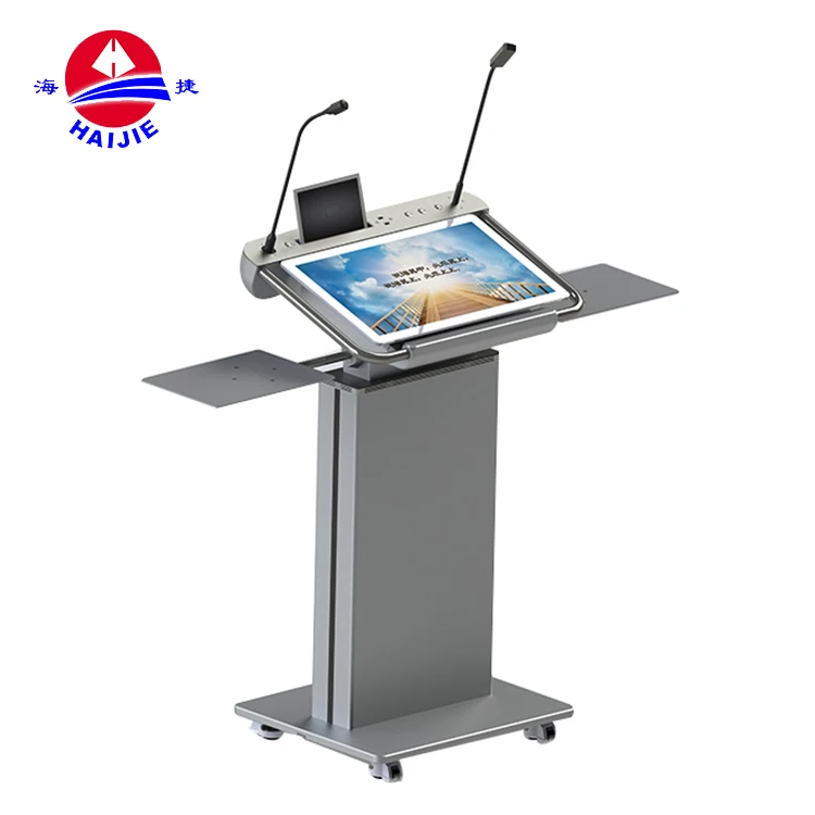 Metal Teacher Steel Multimedia Rostrum Digital Podium