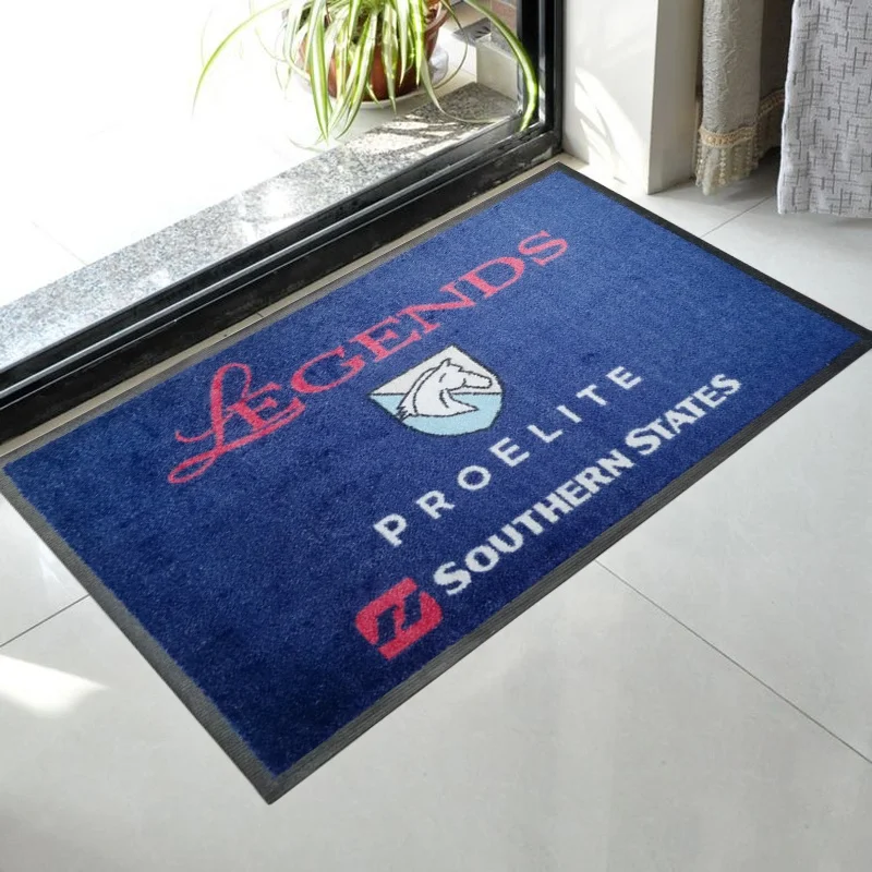 Machine Tufted Logo Printed Entrance Mat Outdoor Carpet