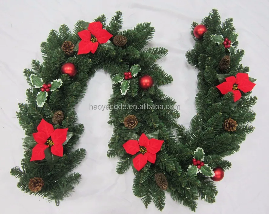 Promotion Christmas Plastic Decorative artificial cheap bulk Garland