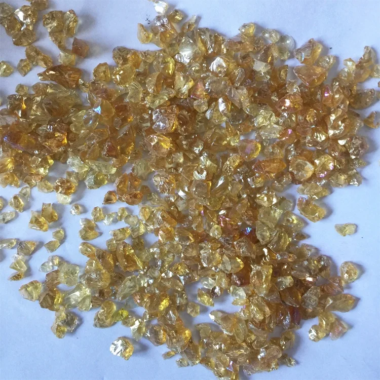 Original factory quality color gravel fire glass chips for terrazzo epoxy floor