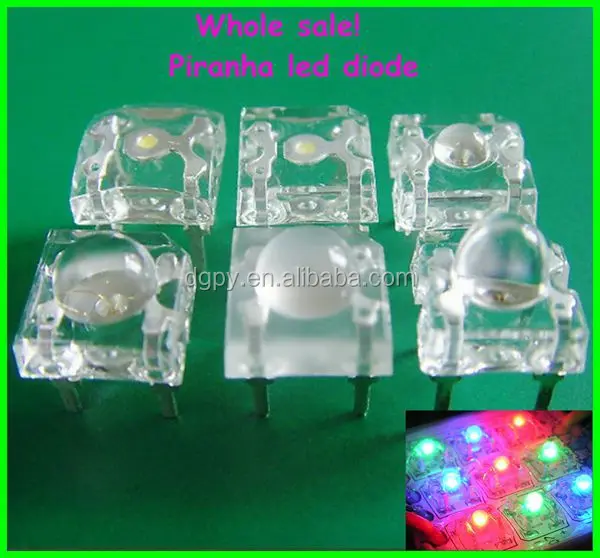 Red Yellow Pink 5mm Super Flux LED Piranha LED Lamp LED ( CE & RoHS Compliant )