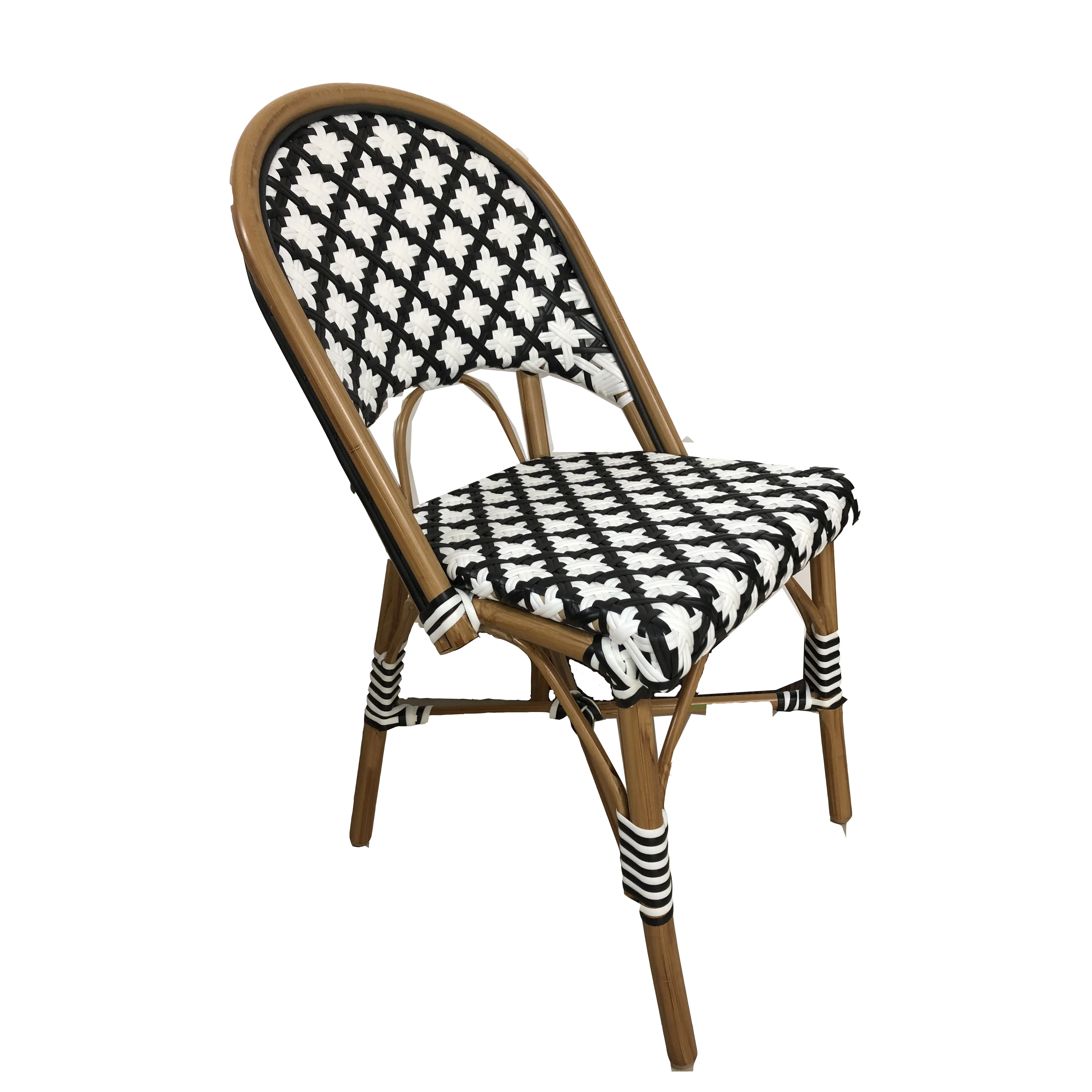 French Style Aluminum Stackable Restaurant Bistro Dining Chair