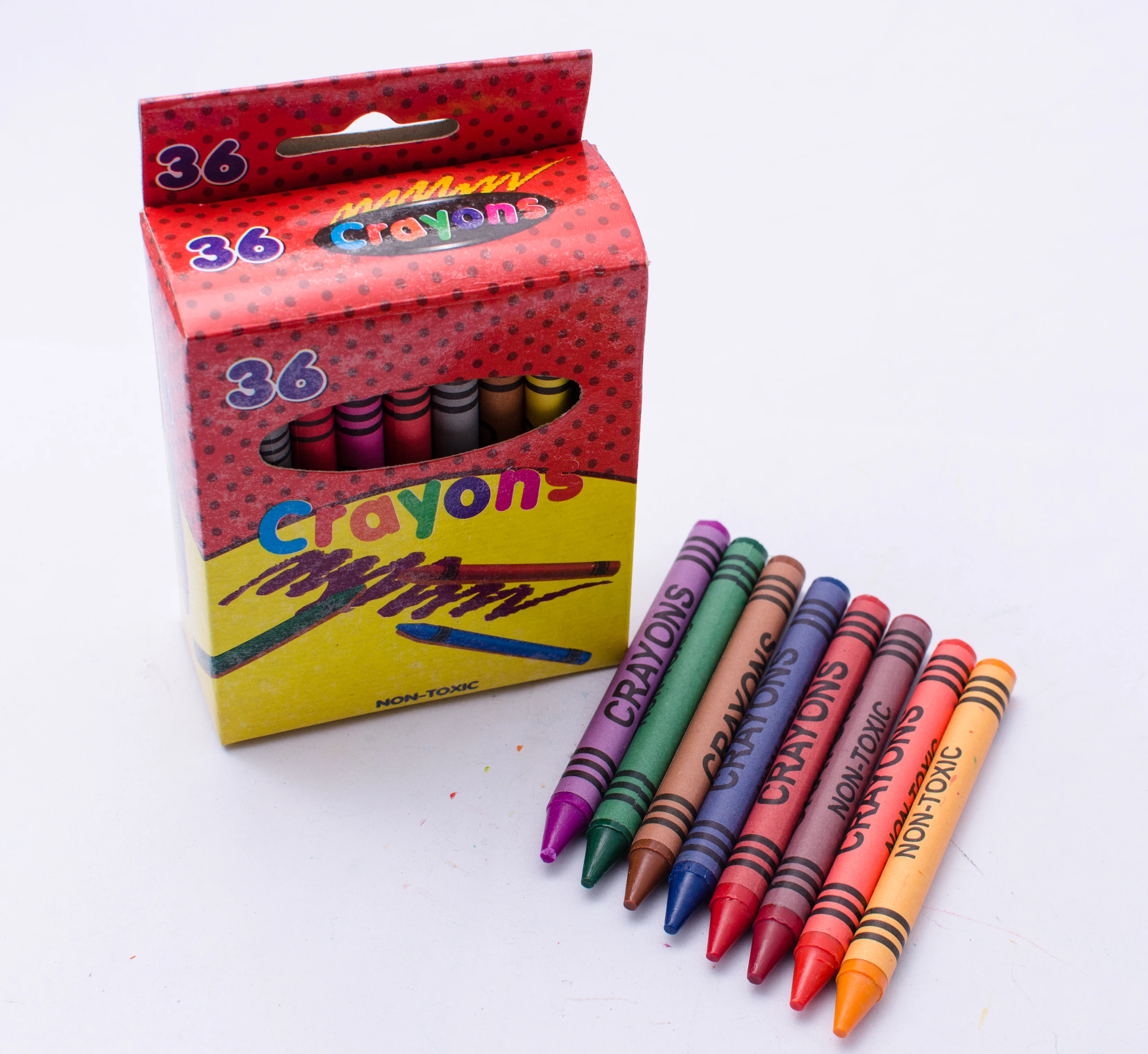 High quality  cheap safe non-toxic 36 color wax crayon for sale