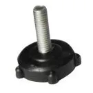 Round black M8 metal screw table height adjusters