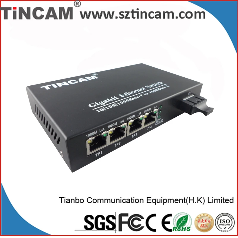 Коммутатор Fast Ethernet коммутатор fiber 2 Fx + 4 RJ45 удалось волоконно swtich управляемого преобразователя