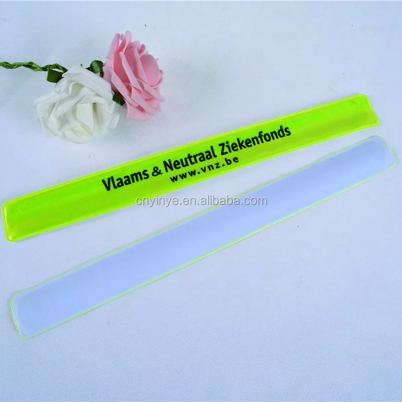 
Customized Reflective Slap Bracelet pvc snap bracelet 