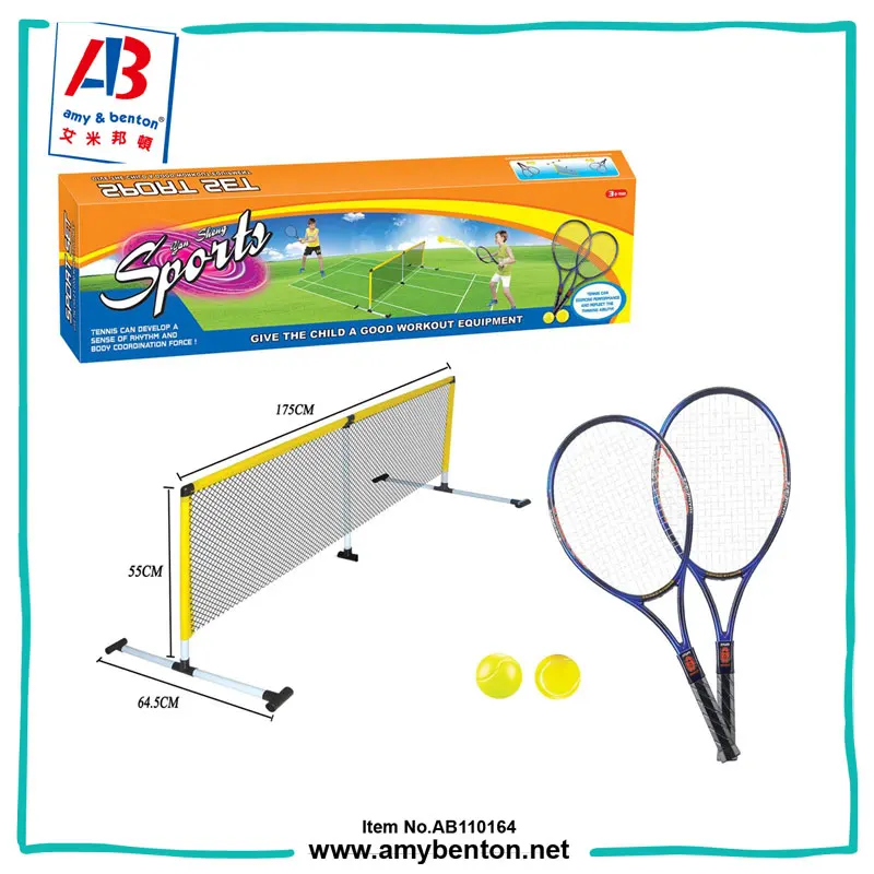 Kids Plastic Tennis Racket Toy Set with Tennis Net and Balls