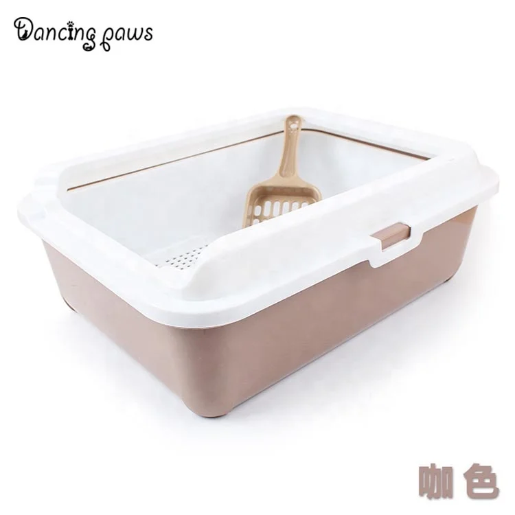 Hot selling double-deck plastic self cleaning cat litter box toilet with poop scoop ready to ship 10 pcs free shipping