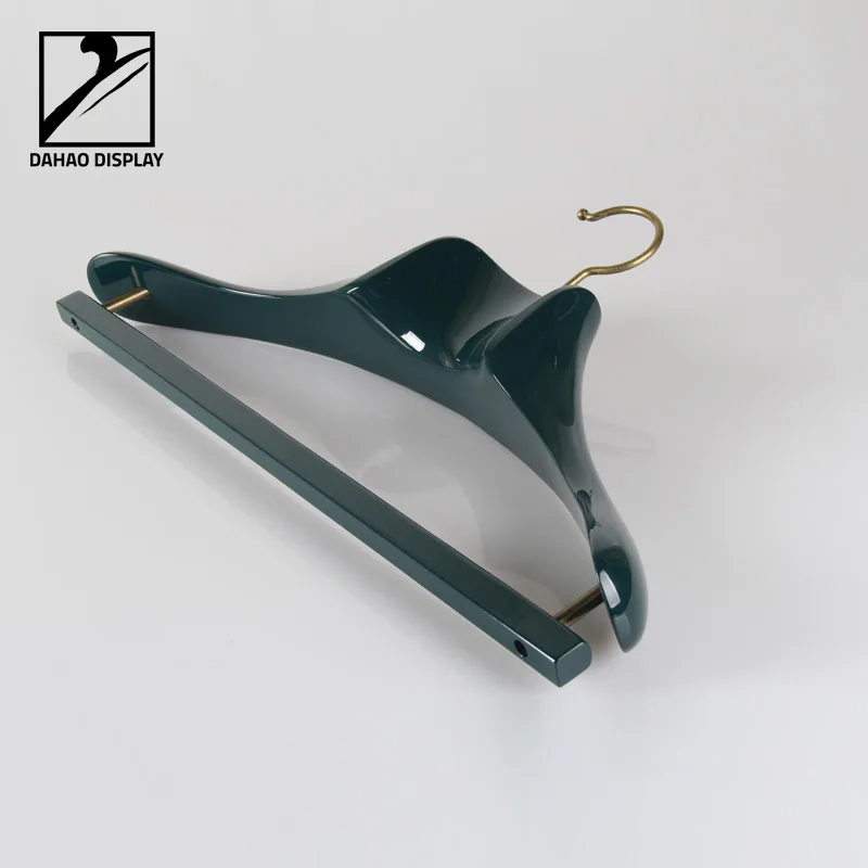 
Custom solid beech wood suit hanger with bar, luxury men dlothes hangers 