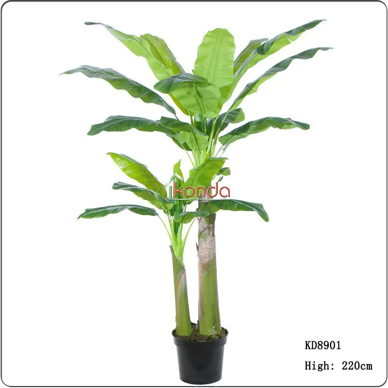 2022 new Home decor Artificial travel banana tree plant bonsai in plastic material and Shrubs Plant Type in pot rubber plant