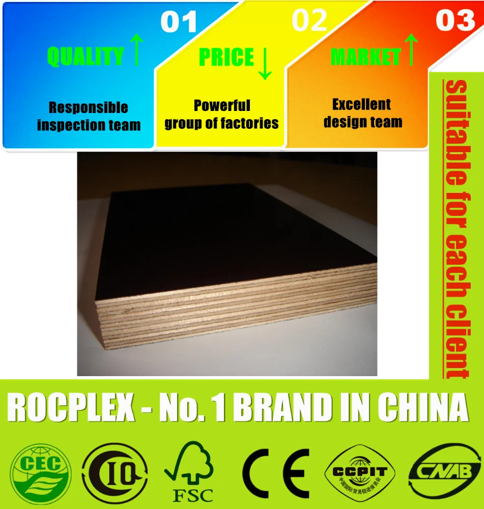 
18mm construction materials plywood waterproof/ phenolic film faced plywood brown OEM service 