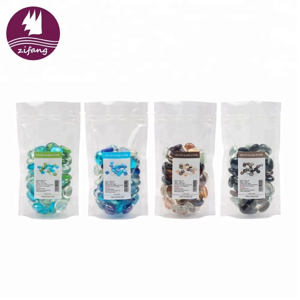 
Transparent colorful flat glass marble for DIY decor 