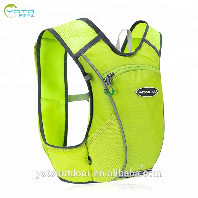 Professional Reflective Trail Running Vest Hydration Backpack Bag for Marathon Cycling Triathlon 2L Waterproof Polyester Fashion