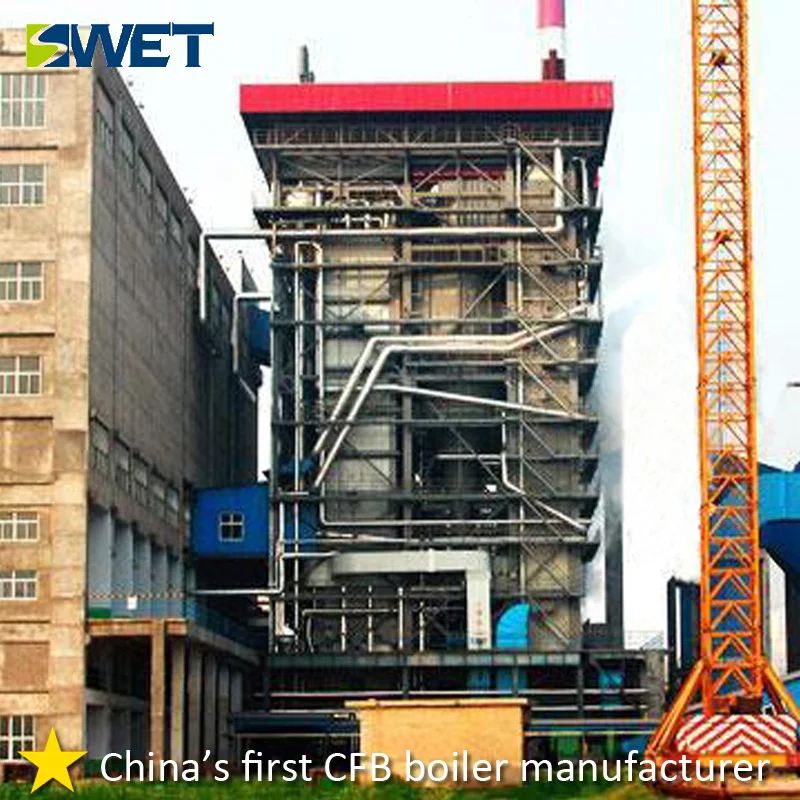 Energy-saving solide waste /bituminous coal fuel hot water circular flow bed CFB boiler