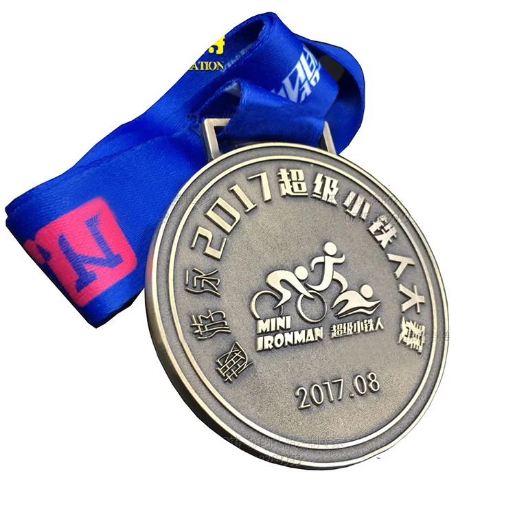 Custom  Metal Sport Race Ironman Triathlon Running Medal