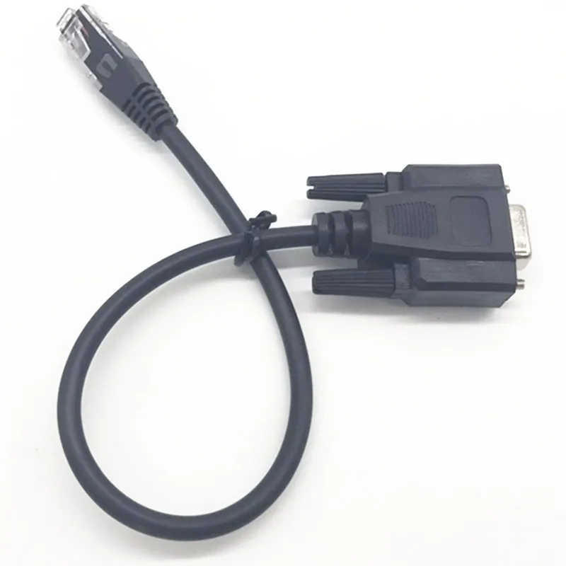 Customized Cables RS232 Serial DB9 female Panel Mount to RJ45 male Cables