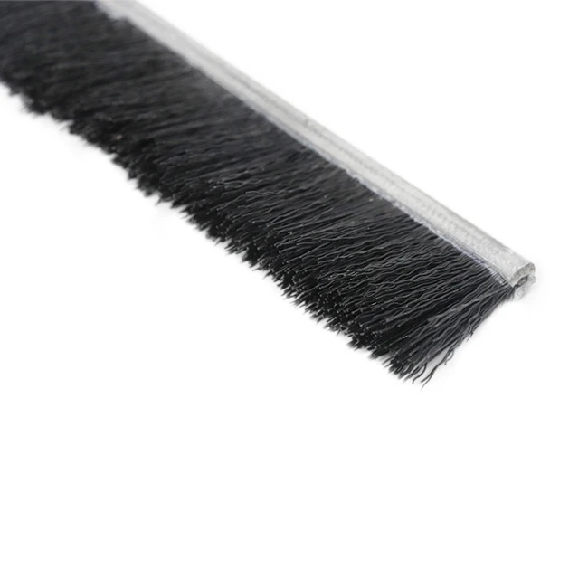 
Door window sealing strip brush with aluminum bottom 