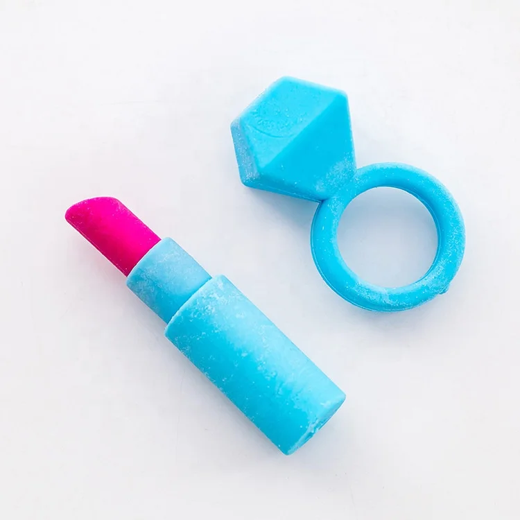 Fashion Ladies Ring Lipstick Sunglasses Design Stationary Pencil TRP Eraser