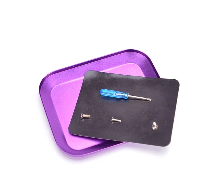 1set Purple / Red/Blue Aluminium Screw Tray with Magnetic for RC Model