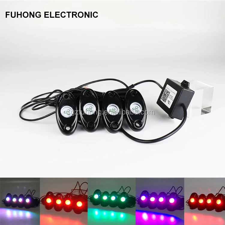 4 Pods 9W App Control Mini Led Rgbw Lamp SUV Automotive Decoration Led Light Chassis Rock Light