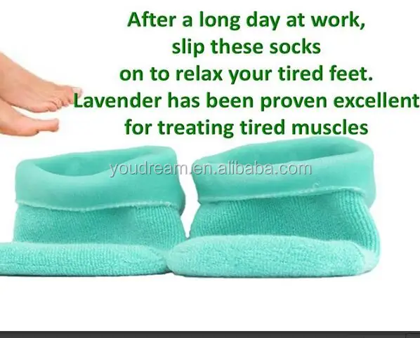 Moisturizing Socks Premium Spa Moisturizing Gel socks Green Color with Lavender Aroma