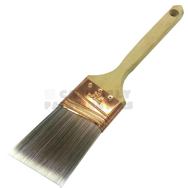 CTWHPB021   Nylon/Polyester Filament Paint Brush Birch Sash Angle Wooden Handle Hot Selling Paint Brushes