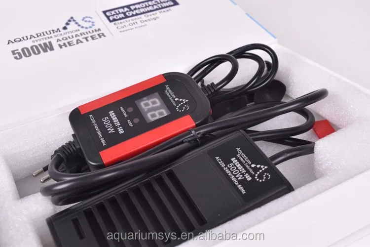 
500W/For Marine - AS Compact Aquarium Heater Fish Tank Heater Electronic Heating Rods Digital Temperature Controller 