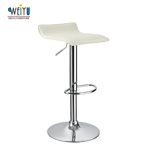 DH Seat Swivel Adjustable Footrest Chrome Base PVC bar stool black