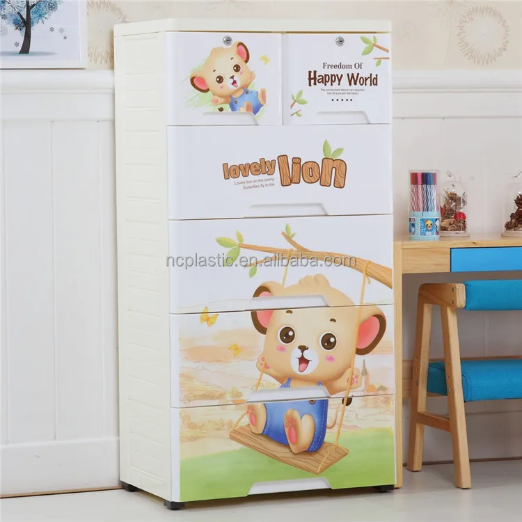 Органайзер для шкафа с 4 ящиками, детский шкаф с 2 пластиковыми шкафами для хранения
