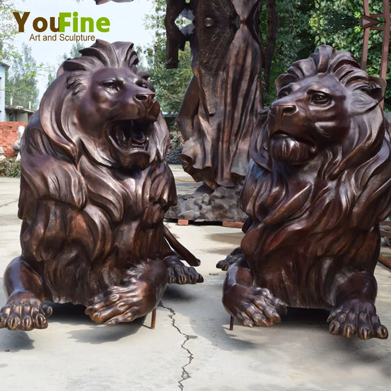  Наружные садовые бронзовые статуи льва на продажу
