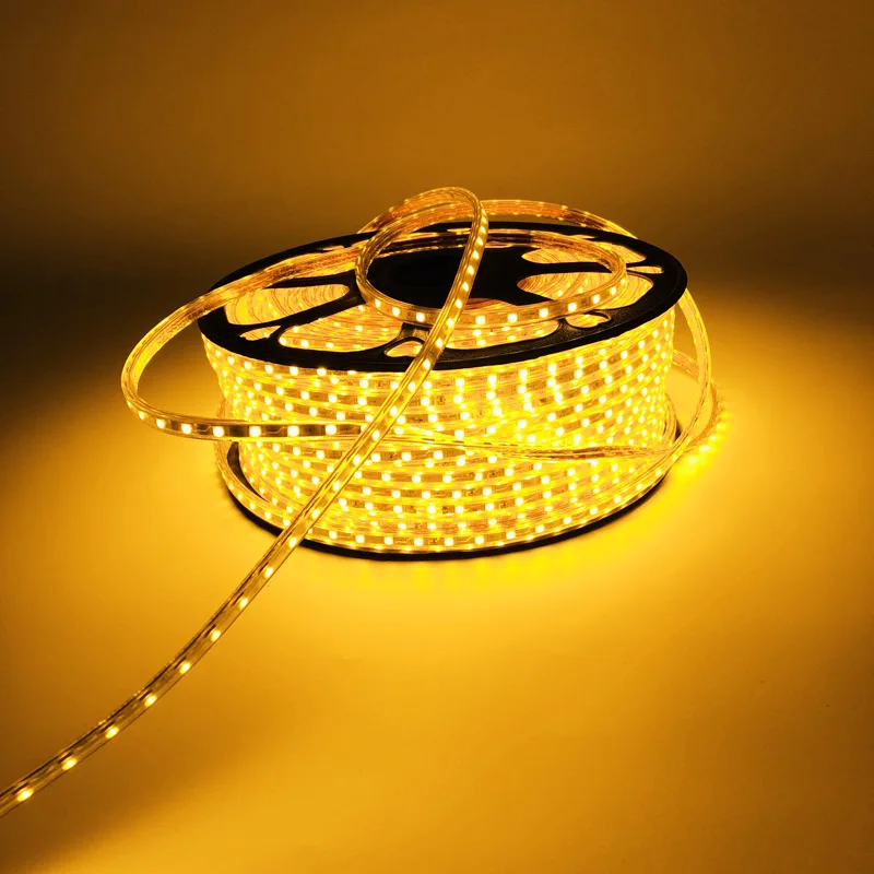 Cheap price IP67 Waterproof led flexible strip light 220V SMD5050 neon rope strip lights barrier gate arm led strips