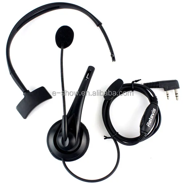 Popular 2 PIN PTT Mic walkie talkie wireless earpiece, Walkie Talkie Wireless Headset, walkie talkie wireless Headphone