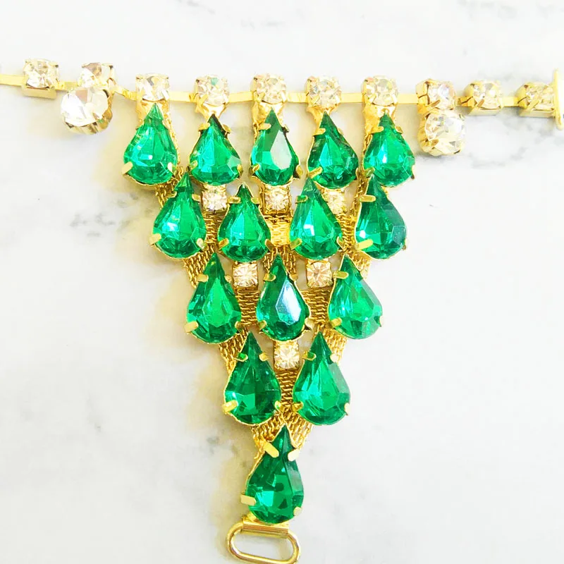 Hot Selling Fashion Fancy Charm Triangle Crystal Rhinestone Shoe Accessories for Women