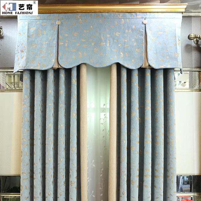 Chenille Curtain Fabric With Pattern Luxury Turkish Style Blackout Curtains For The Living Room