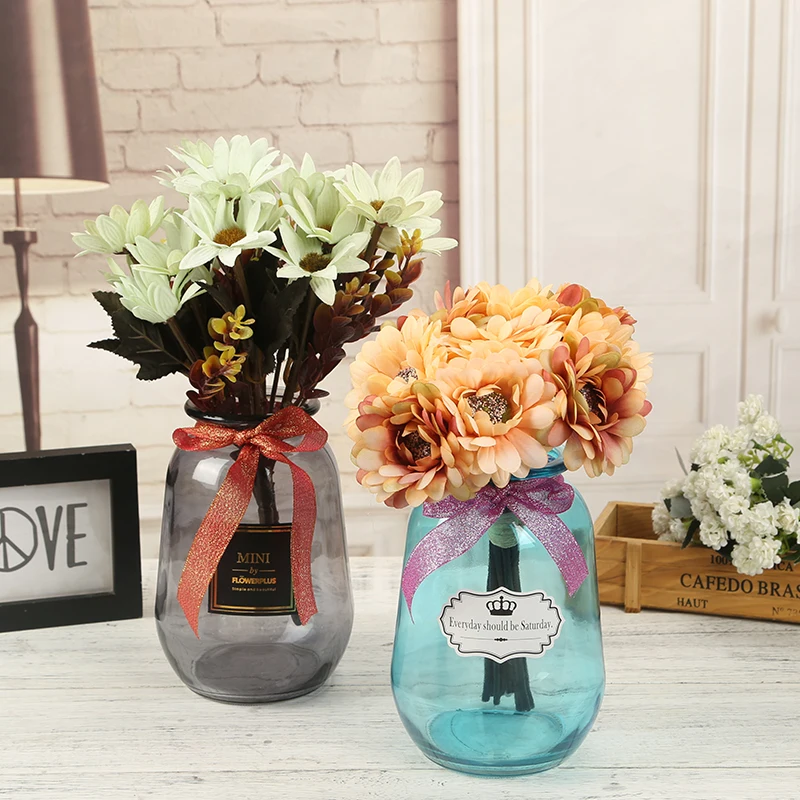 Buy Christmas Decoration Supplies Fancy Design Flower Glass Vase For Home Decoration