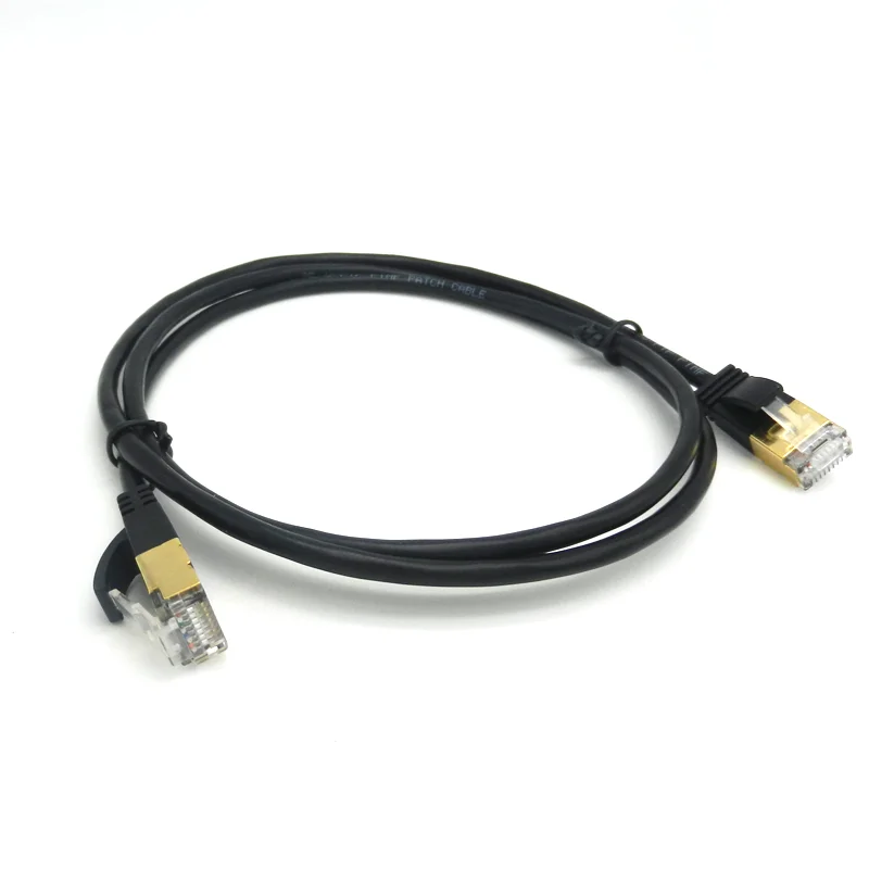 High quality 100% bare copper pass fluke 1m 2m 3m 5m  S/FTP cat8 ultra slim patch cord ethernet cable