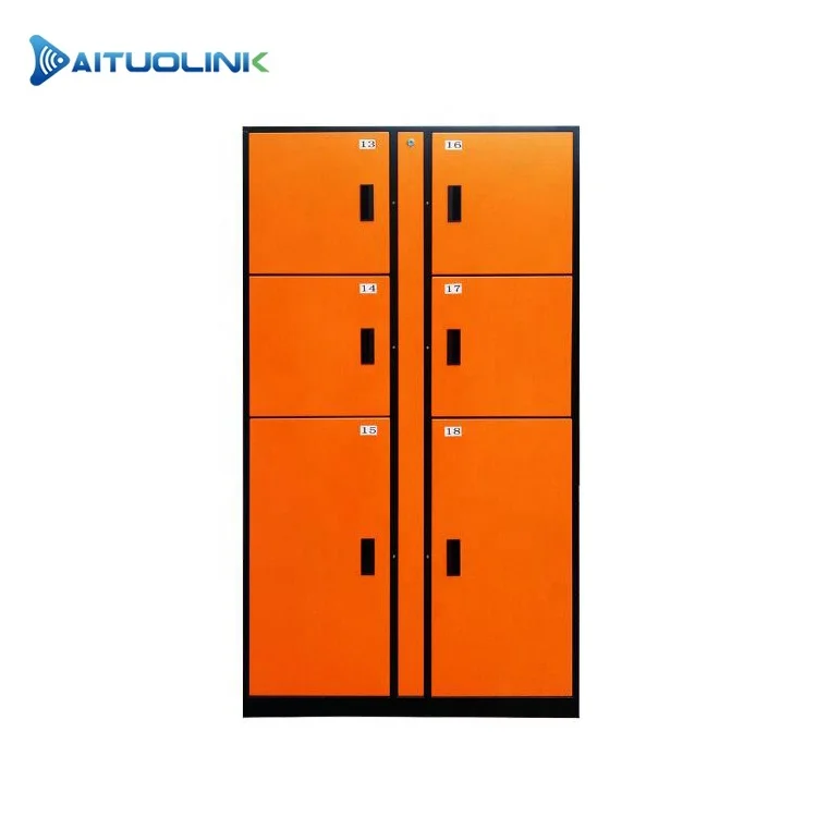 Smart Luggage Locker, Intelligent Parcel Storage Locker with Mobile App & LCD Screen for Airport/Railway Station/School