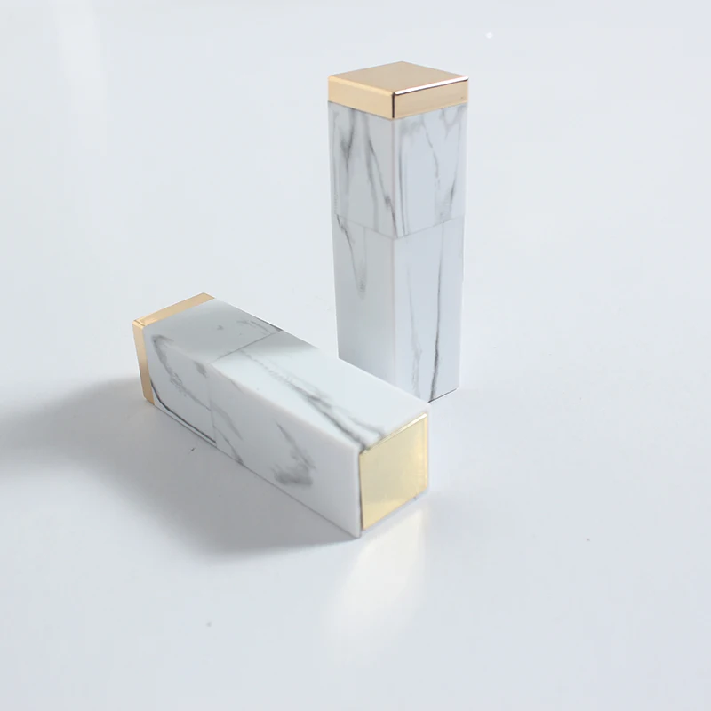 magnetic buckle lipstick tube white marble lip balm tube