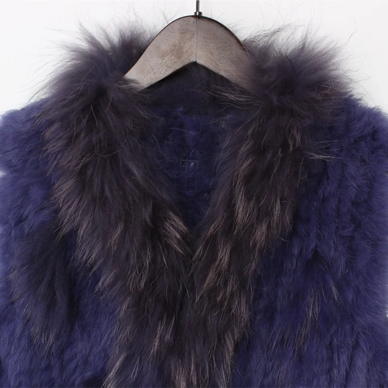 Оптовая продажа с фабрики, вязаный женский жилет из кроличьего меха, Модный стильный жилет из натурального меха