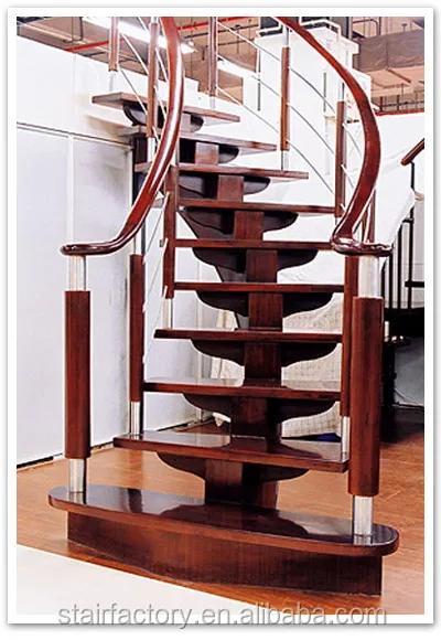 Australian indoor wood curved beam staircaseindoor Beech wood treads stairs Used indoor solid wood railing stairs L-43