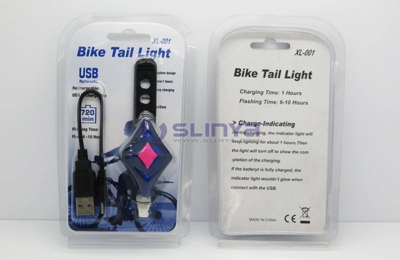 3528 SMD Bike LED Rear Light Diamond Shape Bike USB LED Safety Light Diamond Bicycle Tail Lamp