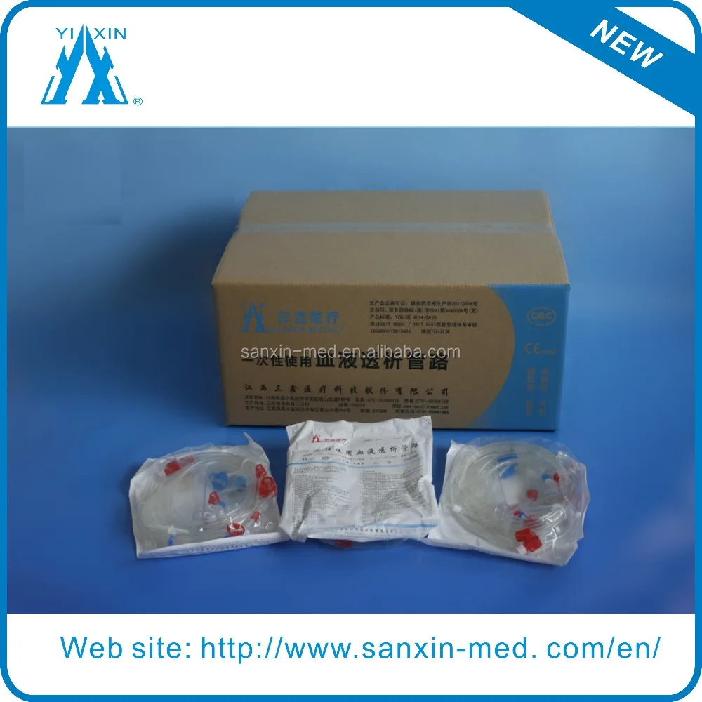 Medical hemodialysis blood line set for single use CE