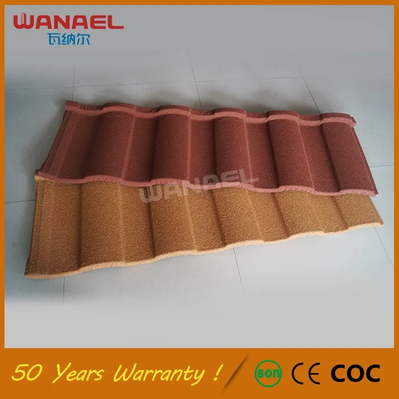 
Roman 1340X420Mm New Building Construction Materials Stone Chips Coated Steel Roof Panels 