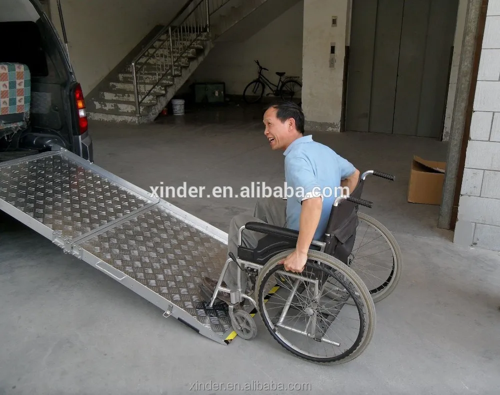 BMWR-2 алюминиевые ручные складные рампы для фургона и микроавтобуса