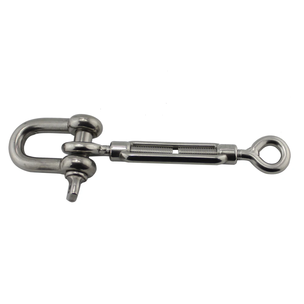 Factory Customize Eye Hook Turnbuckles Type 304/316stainless Steel for Cable/boat/wooden Furniture Open Body Turnbuckle European