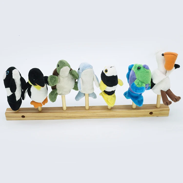 
Mini soft plush animal finger puppet 