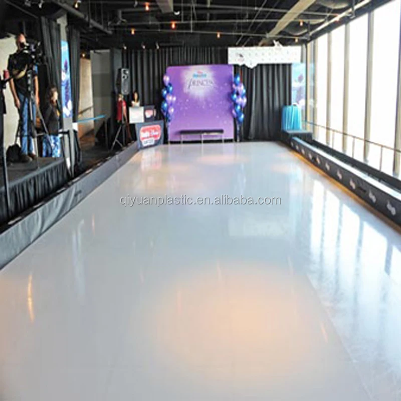 PE Material 1000*1000mm Hockey synthetic ice rinks portable roller skating flooring