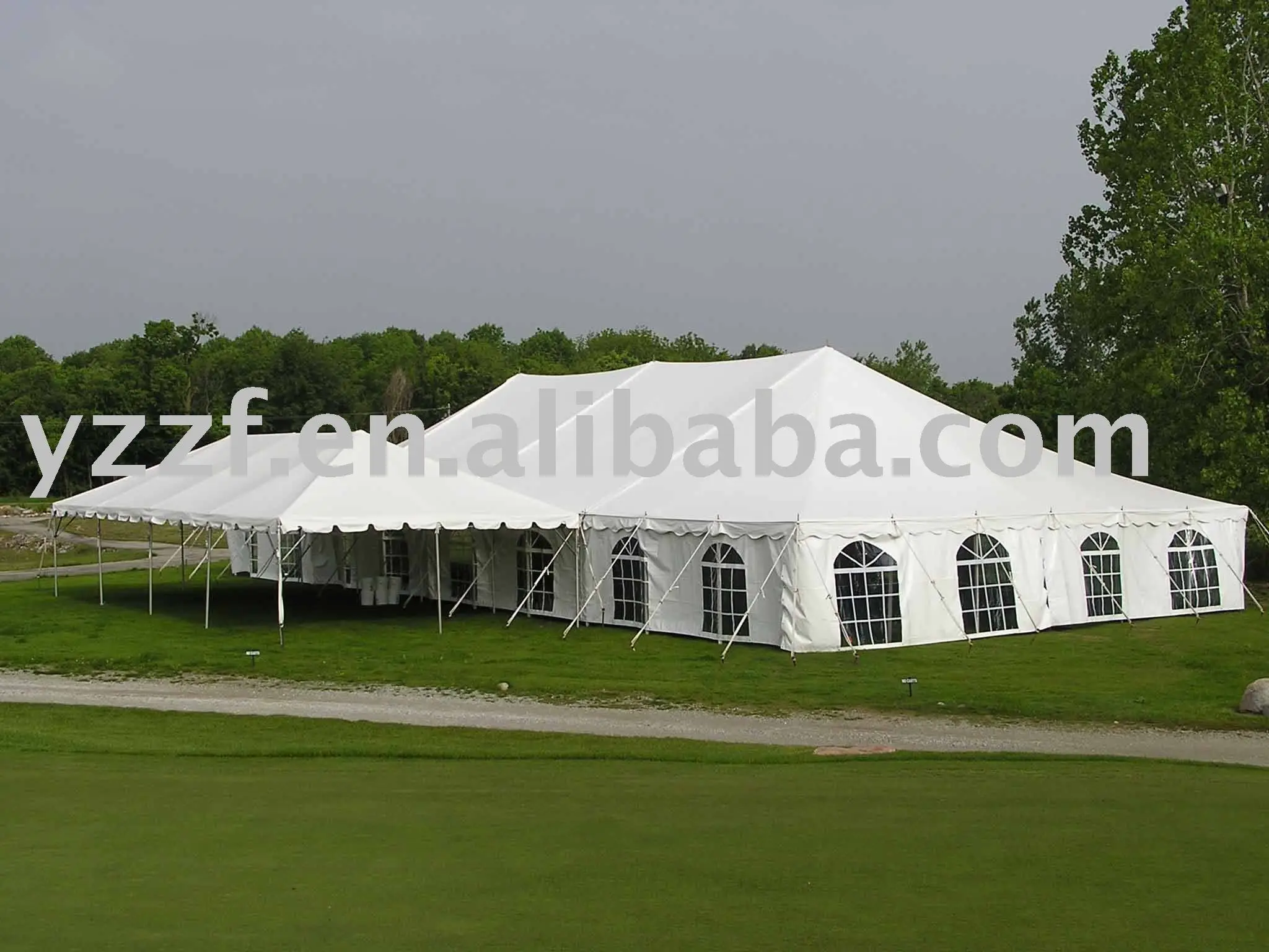 Party Wedding Pole Tent Customizable Upscale Outdoor 5 + Person Tent Aluminum White,white 288 Sqm Everest CN;JIA PL4060 Single